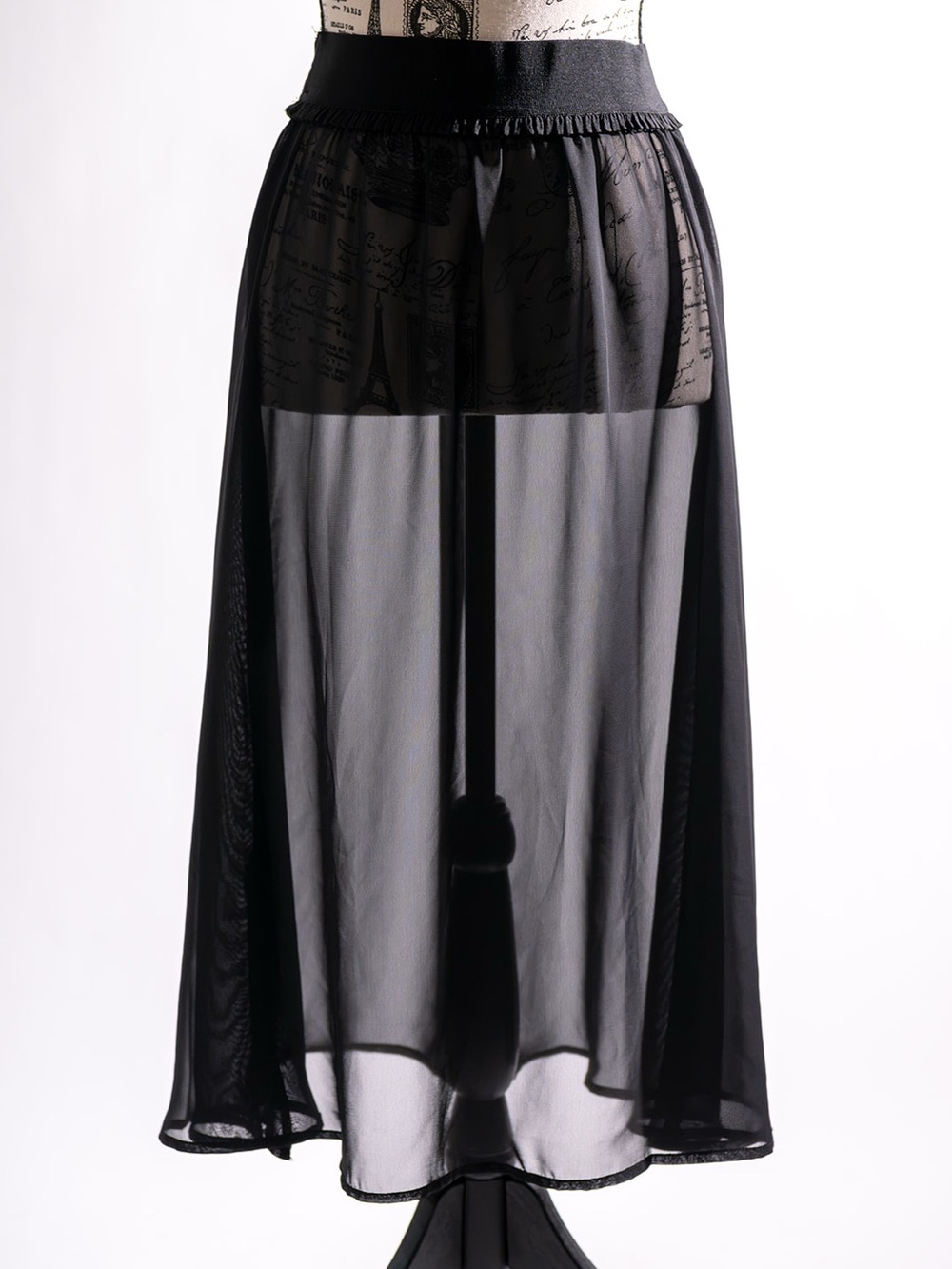 Sheer Black Chiffon Skirt NWT